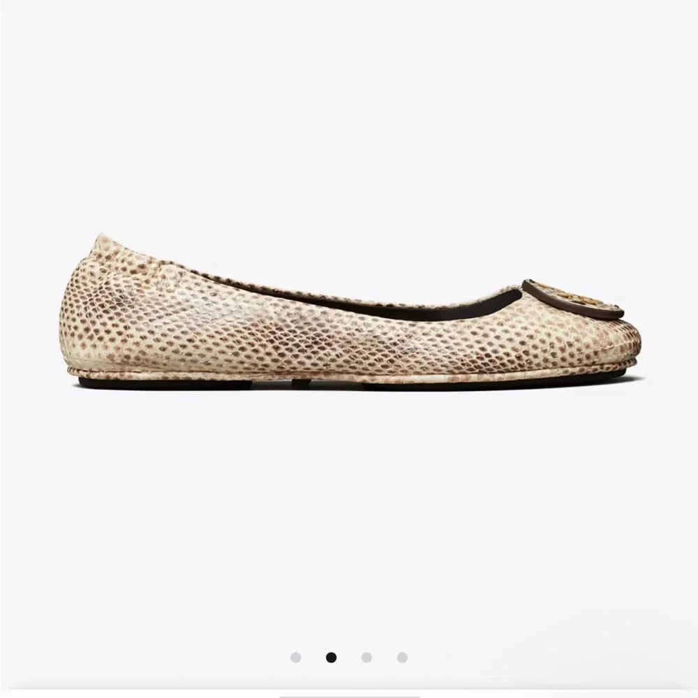 Tory Burch Minnie embossed travel ballerina flats - cream Roccia - 9.5 - Picture 2 of 6